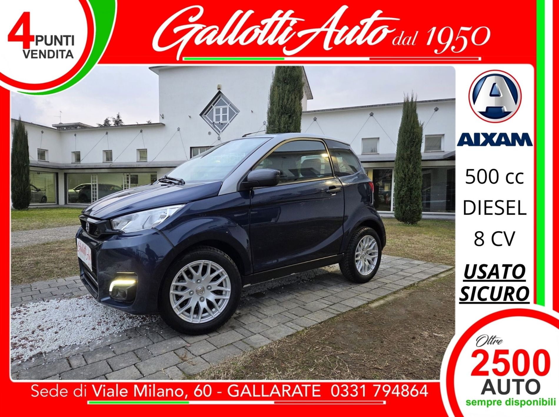 500 CC 8 CV DIESEL - SI GUIDA A 14 ANNI - Gallotti Auto