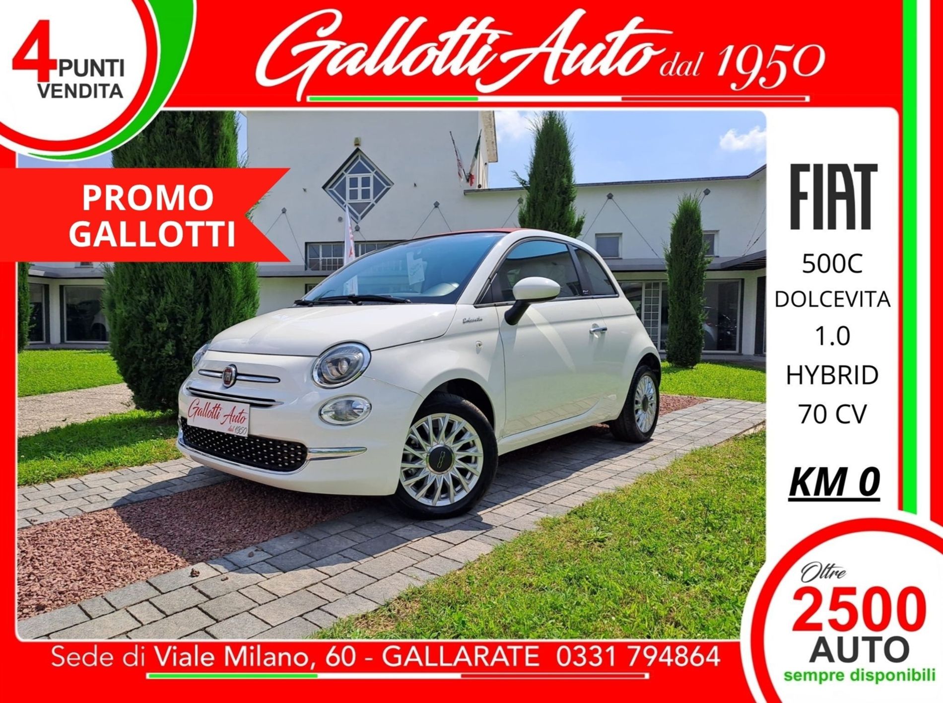 Fiat 500C 1.0 hybrid Dolcevita 70cv  - Gallotti Auto