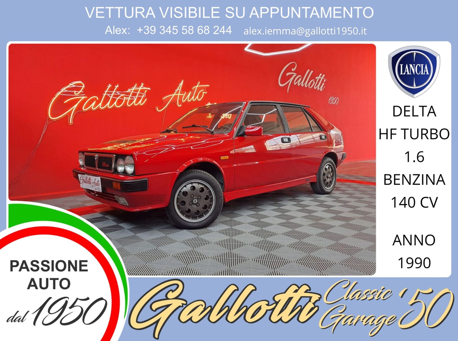 Lancia Delta 1.6 i.e. turbo HF - Gallotti Auto