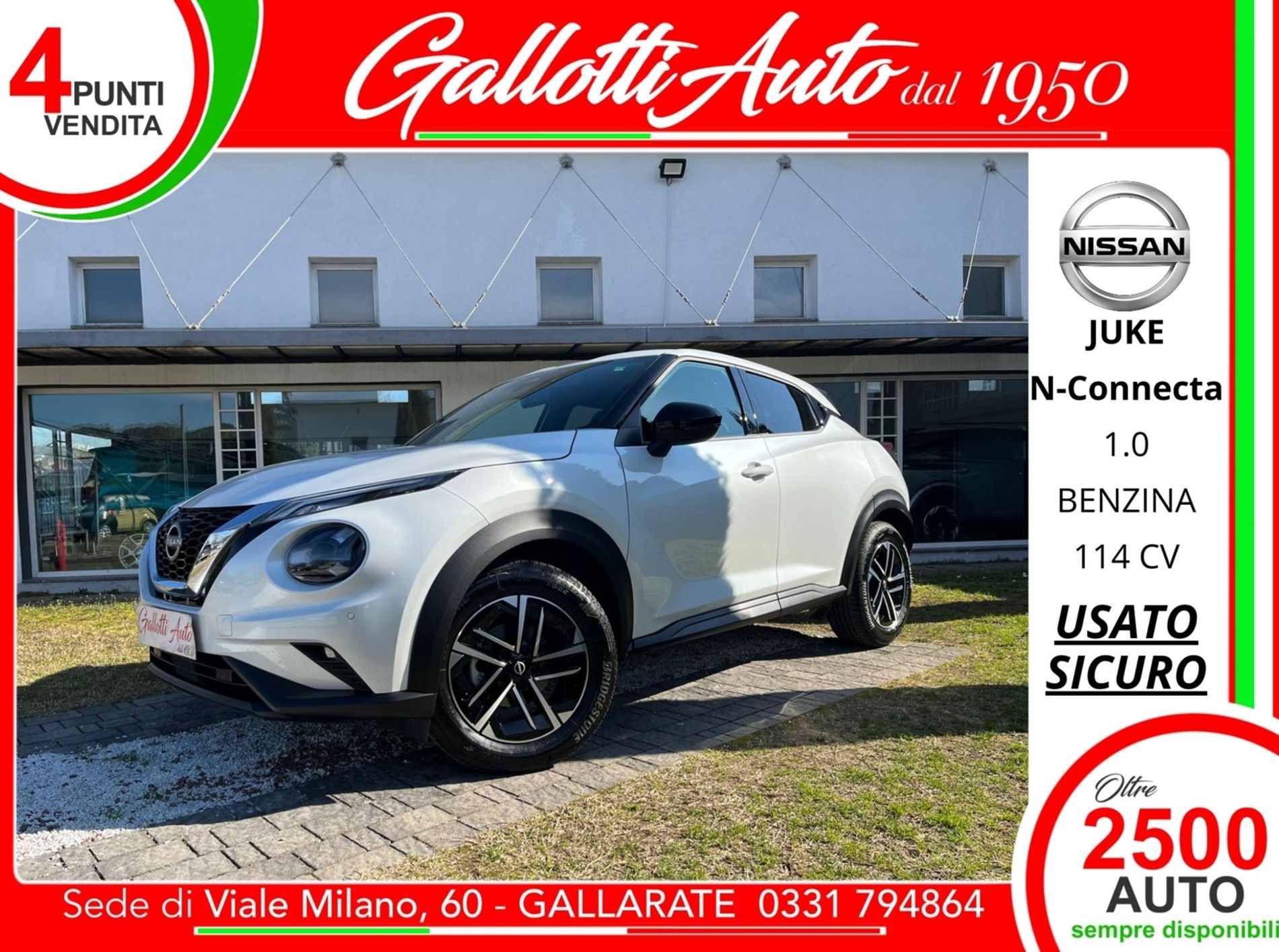 Nissan Juke 1.0 dig-t N-Connecta 114cv dct   - Gallotti Auto