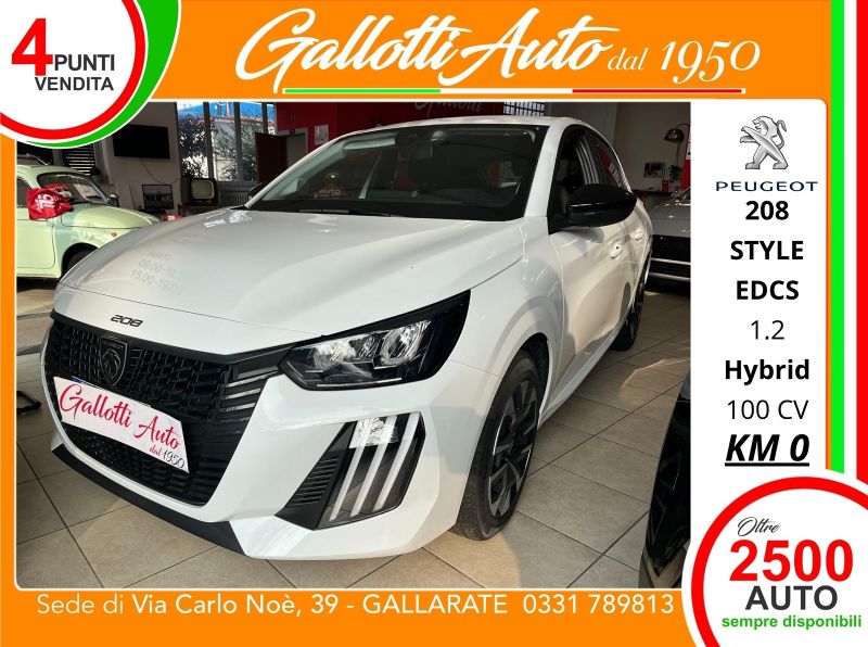 Peugeot 208  1.2 hybrid Style 100cv e-dcs 6 - Gallotti Auto