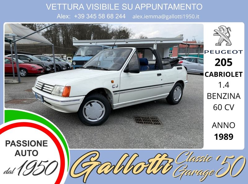 Peugeot 205 Cabriolet 1.4 benzina 60cv - Gallotti Auto
